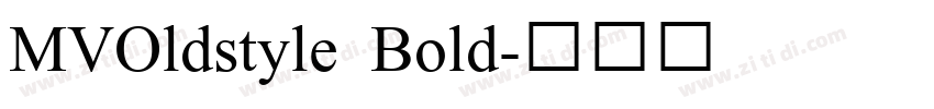 MVOldstyle Bold字体转换